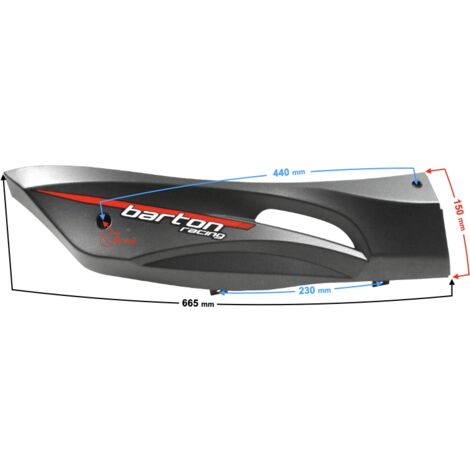 Seuil de porte droit noir et rouge Falcon 50 Falcon 125 2 (1/3)