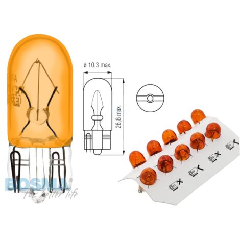 Ampoule BOSMA 12V 5W T10 WY5W AMBRE (1987) 10 pcs. (1/5)