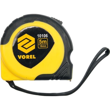 Mètre ruban jaune-noir 5 m x 16 mm 10106 VOREL