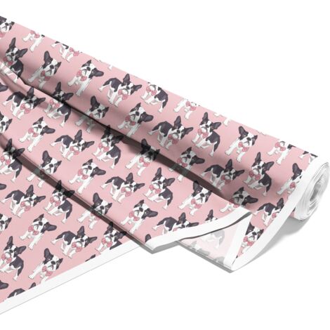 TISSUS DÉCORATIFS D'EXTÉRIEUR OXFORD - Motif Bouledogue avec un nœud papillon I DX012 (1/5)