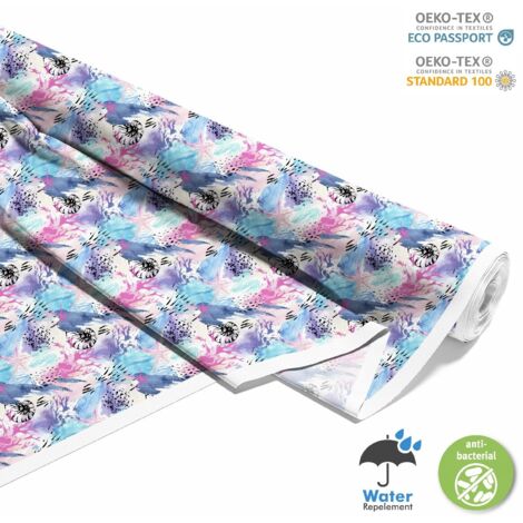 TISSUS DÉCORATIFS D'EXTÉRIEUR OXFORD - Motif la sauvagerie de l'océan I DX201 (1/5)