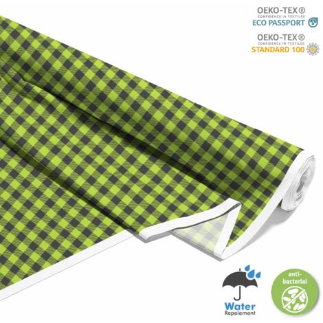 Cape tweed bordeaux carreaux verts & rouges Harriet - col fourrure