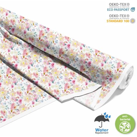 TISSUS DÉCORATIFS EXTÉRIEURS OXFORD - Motif fleurs aquarelles 2 (1/5)