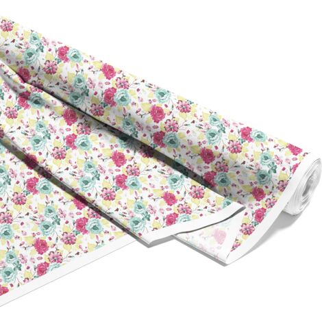 TISSUS DÉCORATIFS D'EXTÉRIEUR OXFORD - Motif fleurs peintes 3 I DX053 (1/5)