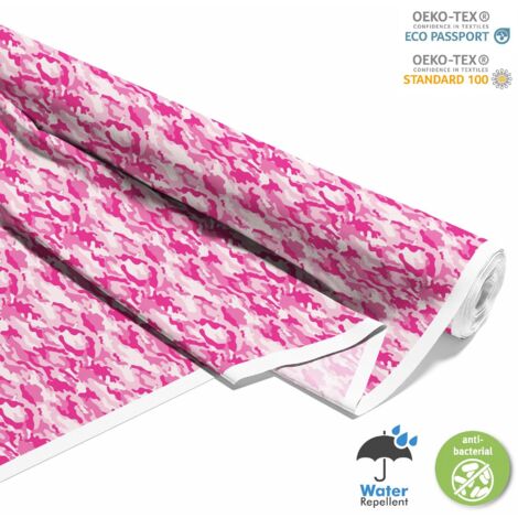 TISSUS DÉCORATIFS D'EXTÉRIEUR OXFORD - motif camouflage rose (1/5)