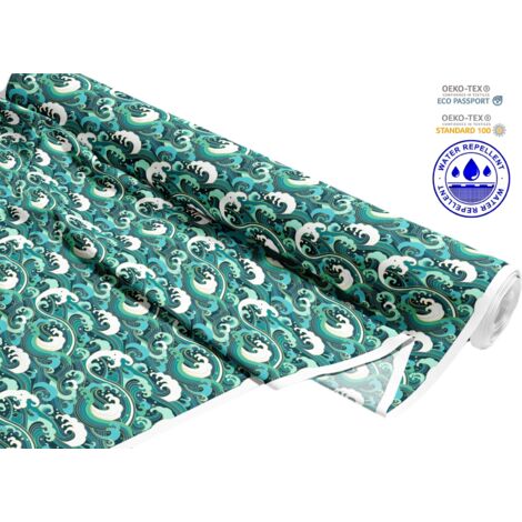 TISSUS DÉCORATIFS D'EXTÉRIEUR OXFORD - Motif Vague de Mer I DR170 (1/5)