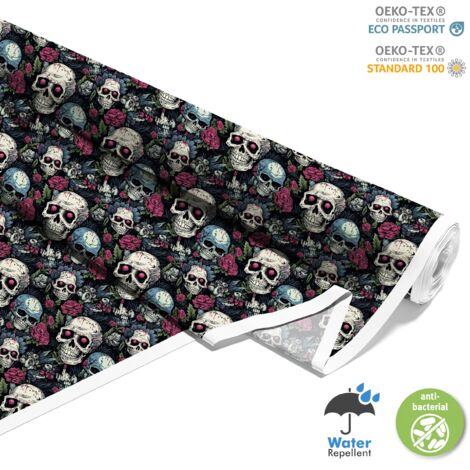 TISSUS DÉCORATIFS D'EXTÉRIEUR OXFORD - Motif Crâne I DX4839 (1/5)