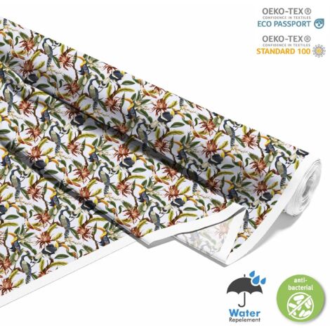 TISSUS DÉCORATIFS EXTÉRIEURS OXFORD - Motif oiseaux exotiques I DX301 (1/5)
