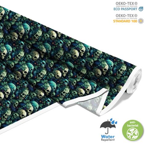 TISSUS DÉCORATIFS D'EXTÉRIEUR OXFORD - Motif Crâne I DX4692 (1/5)