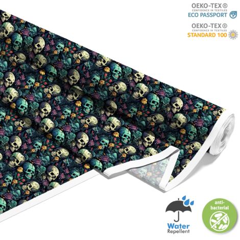 TISSUS DÉCORATIFS D'EXTÉRIEUR OXFORD - Motif Crâne I DX4802 (1/5)