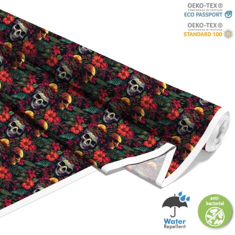 TISSUS DÉCORATIFS D'EXTÉRIEUR OXFORD - Motif Crâne I DX4310 (1/5)