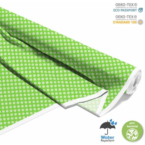 TISSUS DÉCORATIFS D'EXTÉRIEUR OXFORD - Motif Marguerite sur Vert 2 (1/5)