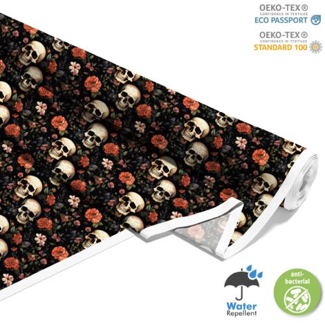TISSUS DÉCORATIFS D'EXTÉRIEUR OXFORD - Motif Crâne I DX4895 (1/5)