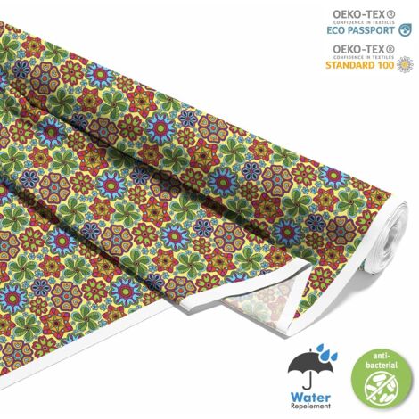 TISSUS DÉCORATIFS D'EXTÉRIEUR OXFORD - Motif de style indien 3 I DX423-3 (1/5)
