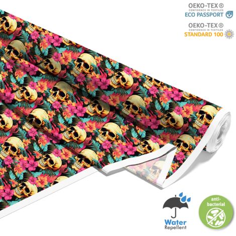 TISSUS DÉCORATIFS D'EXTÉRIEUR OXFORD - Motif Crâne I DX4779 (1/5)
