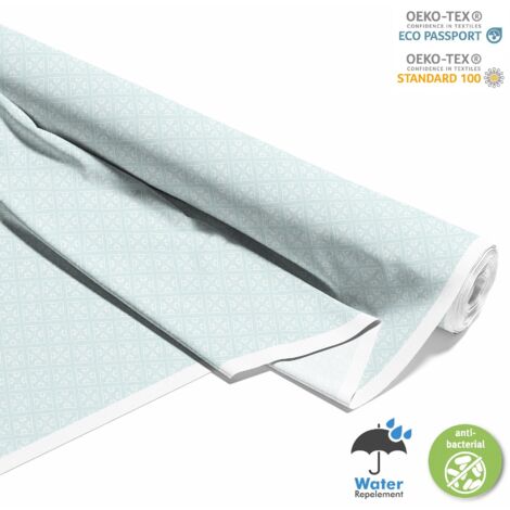 TISSUS DÉCORATIFS D'EXTÉRIEUR OXFORD - motif géométrique bleu (1/5)