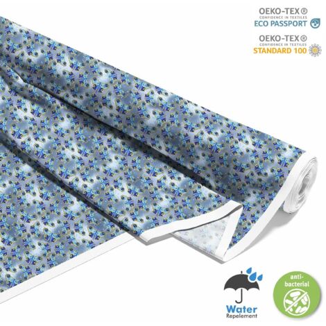 TISSUS DÉCORATIFS D'EXTÉRIEUR OXFORD - Motif papillons bleus I DX356 (1/5)