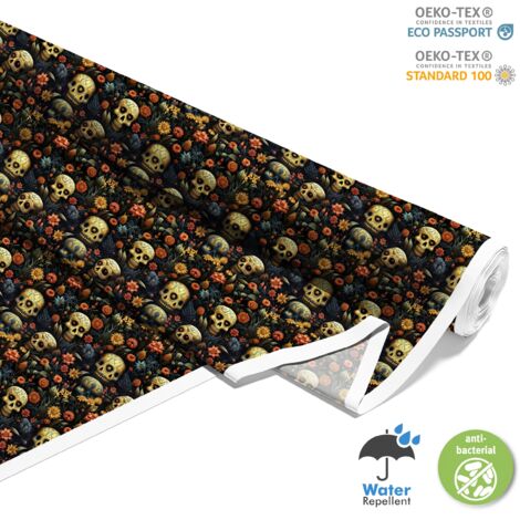TISSUS DÉCORATIFS D'EXTÉRIEUR OXFORD - Motif Crâne I DX4889 (1/5)
