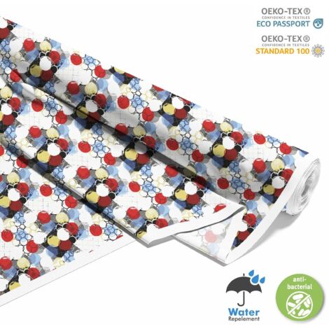 TISSUS DÉCORATIFS D'EXTÉRIEUR OXFORD - Motif cercles colorés I DX359 (1/5)