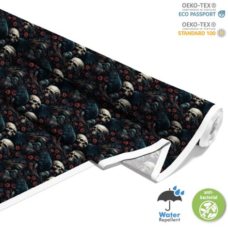 TISSUS DÉCORATIFS D'EXTÉRIEUR OXFORD - Motif Crâne I DX4415 (1/5)