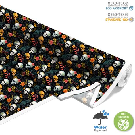 TISSUS DÉCORATIFS D'EXTÉRIEUR OXFORD - Motif Crâne I DX4303 (1/5)