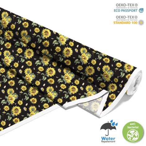 TISSUS DÉCORATIFS D'EXTÉRIEUR OXFORD - Motif Tournesols 2 I DX672 (1/5)