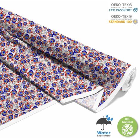 TISSUS DÉCORATIFS D'EXTÉRIEUR OXFORD - Motif Floral Turc I DX377 (1/5)