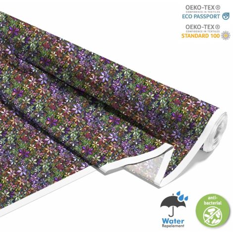 TISSUS DÉCORATIFS D'EXTÉRIEUR OXFORD - Motif fleurs en verre (1/5)