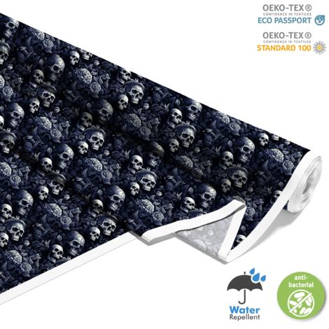 TISSUS DÉCORATIFS D'EXTÉRIEUR OXFORD - Motif Crâne I DX4250 (1/5)