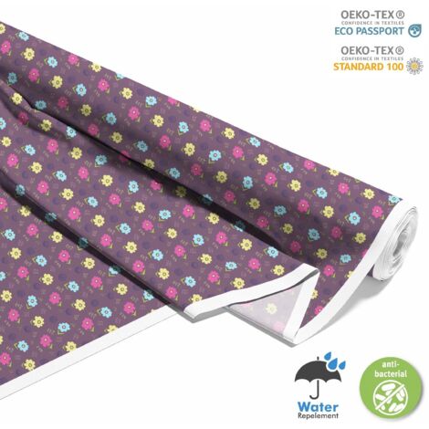 TISSUS DÉCORATIFS D'EXTÉRIEUR OXFORD - Motif Fleurs Doodle I DX525 (1/5)