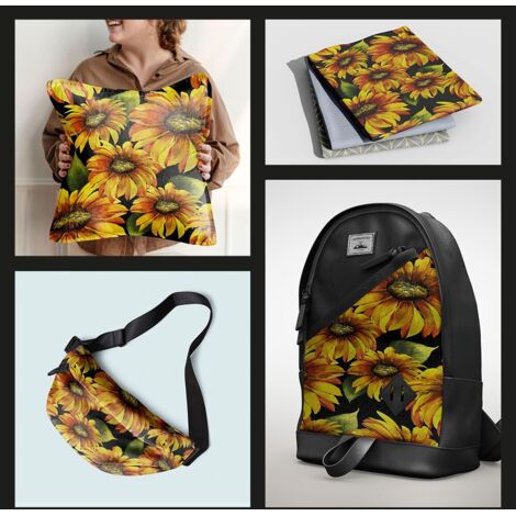 TISSUS DÉCORATIFS D'EXTÉRIEUR OXFORD - Motif tournesol (1/5)