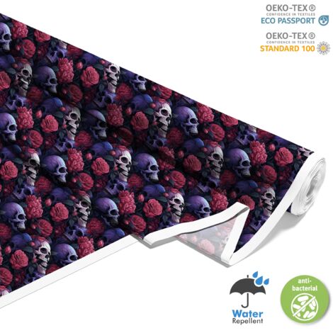 TISSUS DÉCORATIFS D'EXTÉRIEUR OXFORD - Motif Crâne I DX4949 (1/5)