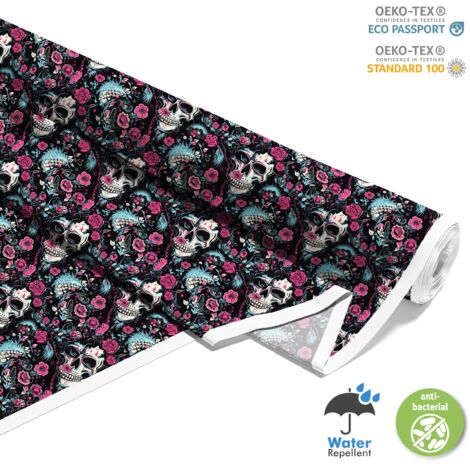 TISSUS DÉCORATIFS D'EXTÉRIEUR OXFORD - Motif Crâne I DX4396 (1/5)