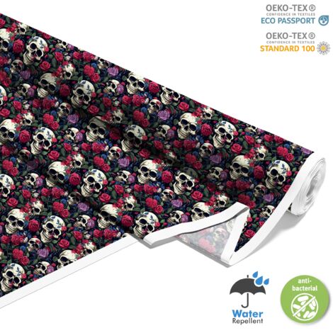 TISSUS DÉCORATIFS D'EXTÉRIEUR OXFORD - Motif Crâne I DX4456 (1/5)