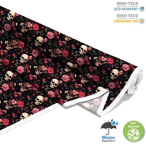 TISSUS DÉCORATIFS D'EXTÉRIEUR OXFORD - Motif Crâne I DX4680 (1/5)