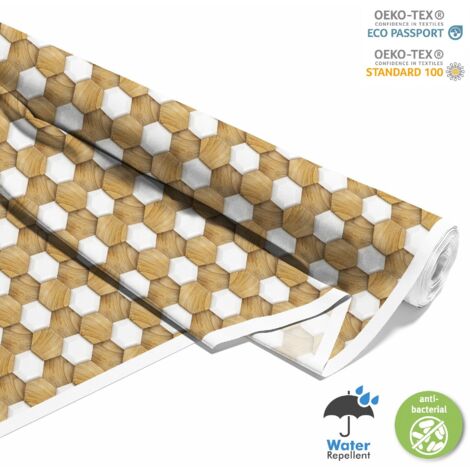 TISSUS DÉCORATIFS D'EXTÉRIEUR OXFORD - motif carreaux de bois (1/5)