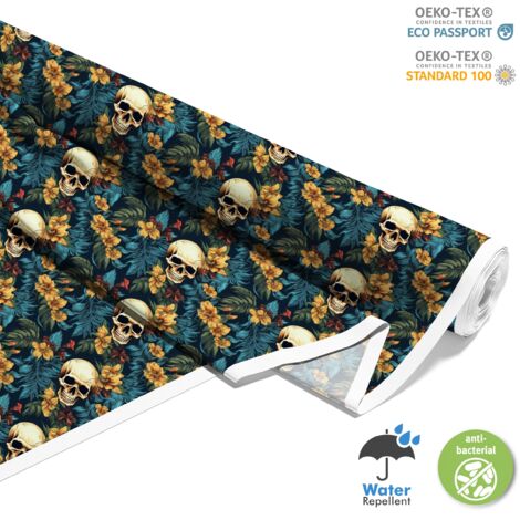 TISSUS DÉCORATIFS D'EXTÉRIEUR OXFORD - Motif Crâne I DX4183 (1/5)