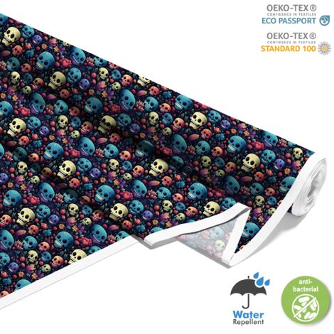 TISSUS DÉCORATIFS D'EXTÉRIEUR OXFORD - Motif Crâne I DX4977 (1/5)