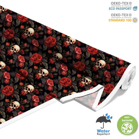 TISSUS DÉCORATIFS D'EXTÉRIEUR OXFORD - Motif Crâne I DX4045 (1/5)