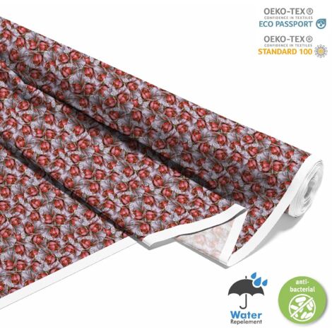 TISSUS DÉCORATIFS D'EXTÉRIEUR OXFORD - motif fleurs aquarelle 4 I DX460 (1/5)