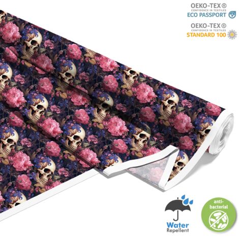 TISSUS DÉCORATIFS D'EXTÉRIEUR OXFORD - Motif Crâne I DX4997 (1/5)