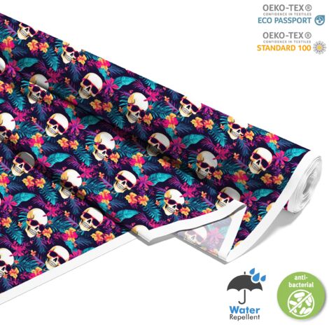 TISSUS DÉCORATIFS D'EXTÉRIEUR OXFORD - Motif Crâne I DX4903 (1/5)