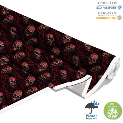 TISSUS DÉCORATIFS D'EXTÉRIEUR OXFORD - Motif Crâne I DX4489 (1/5)