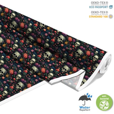 TISSUS DÉCORATIFS D'EXTÉRIEUR OXFORD - Motif Crâne I DX4608 (1/5)