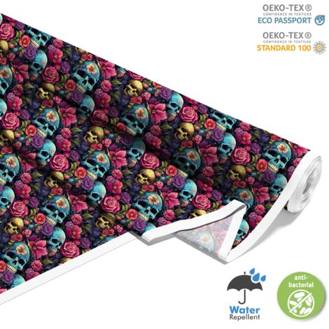 TISSUS DÉCORATIFS D'EXTÉRIEUR OXFORD - Motif Crâne I DX4805 (1/5)