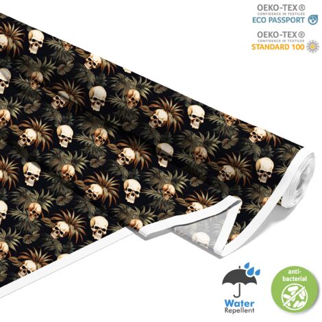 TISSUS DÉCORATIFS D'EXTÉRIEUR OXFORD - Motif Crâne I DX4037 (1/5)