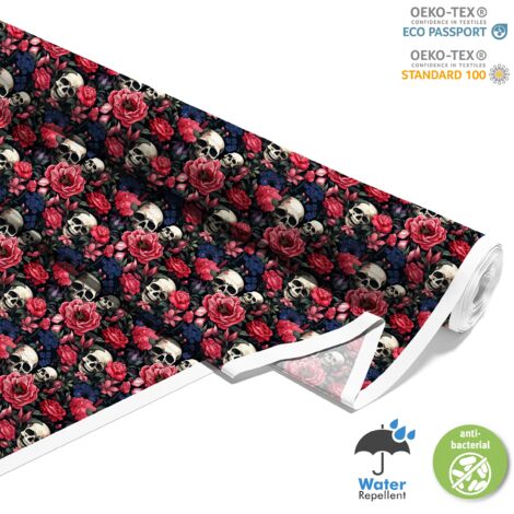 TISSUS DÉCORATIFS D'EXTÉRIEUR OXFORD - Motif Crâne I DX4205 (1/5)