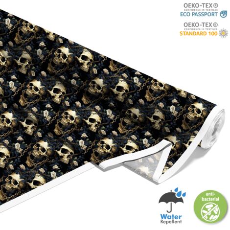 TISSUS DÉCORATIFS D'EXTÉRIEUR OXFORD - Motif Crâne I DX4766 (1/5)