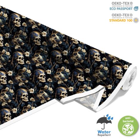 TISSUS DÉCORATIFS D'EXTÉRIEUR OXFORD - Motif Crâne I DX4533 (1/5)
