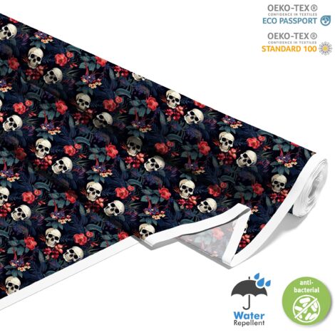 TISSUS DÉCORATIFS D'EXTÉRIEUR OXFORD - Motif Crâne I DX4887 (1/5)